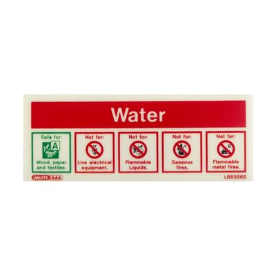Waterproof Photoluminescent Fire Fighting Equipment Symbols Fire Extinguisher Co2 Sign
