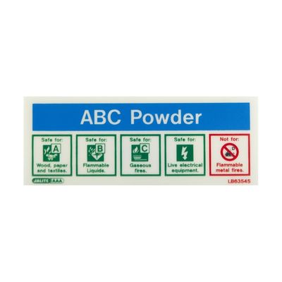 Waterproof Photoluminescent Fire Fighting Equipment Symbols Fire Extinguisher Co2 Sign