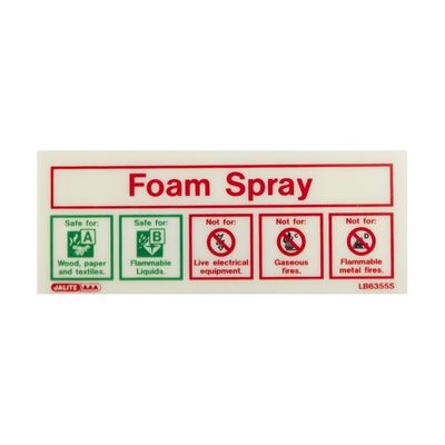 Waterproof Photoluminescent Fire Fighting Equipment Symbols Fire Extinguisher Co2 Sign