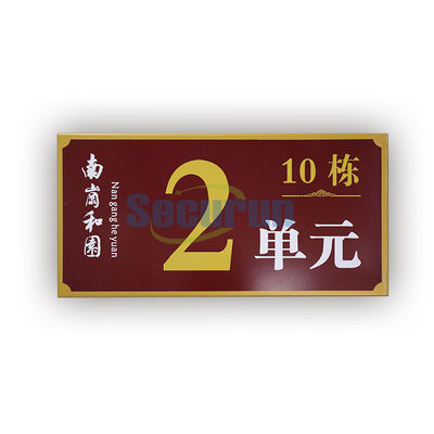 Adhesive luminescent Aluminum Blue Reflective House Numbers Sign For Mailbox