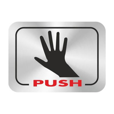 Square Business Photoluminescent Signage Stainless Steel Restroom Signs